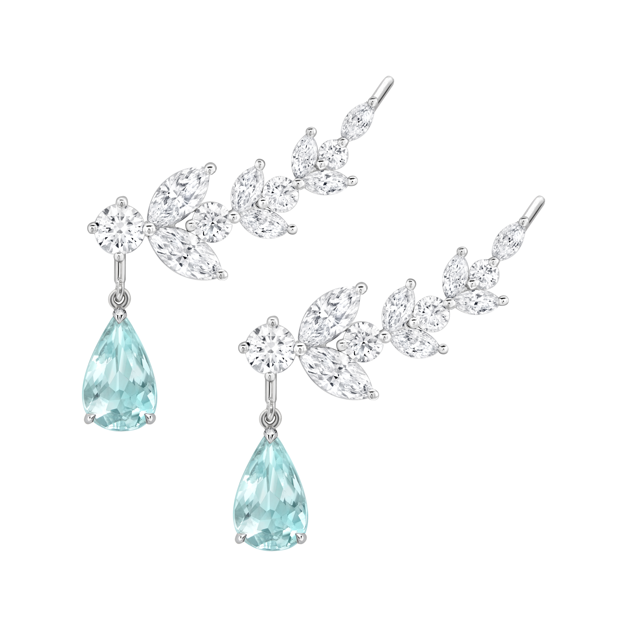 Paraiba Tourmaline Ear Climbers