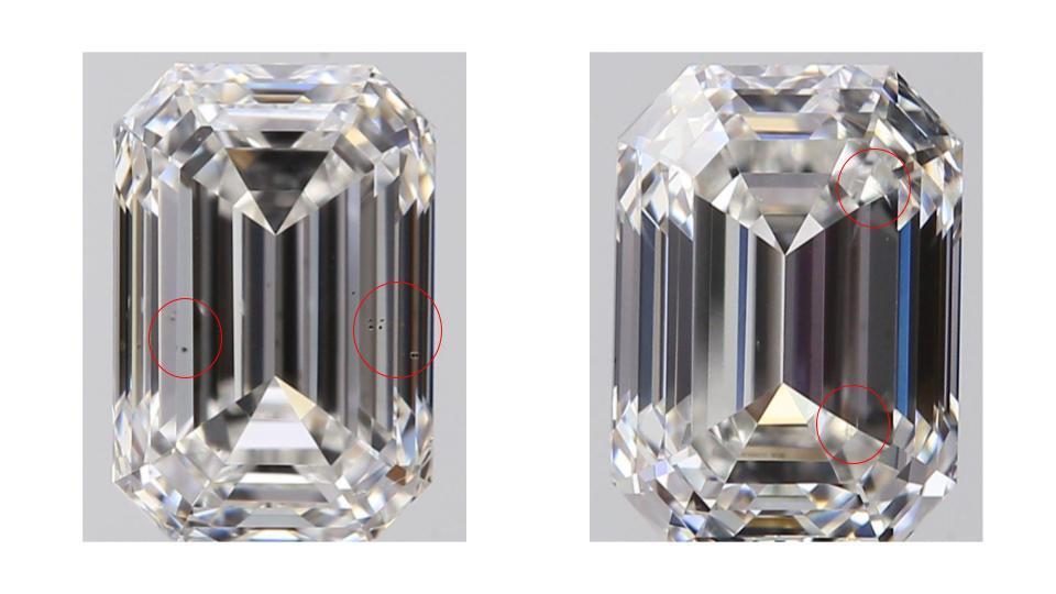 Emerald Cut Diamond Clarity Comparison