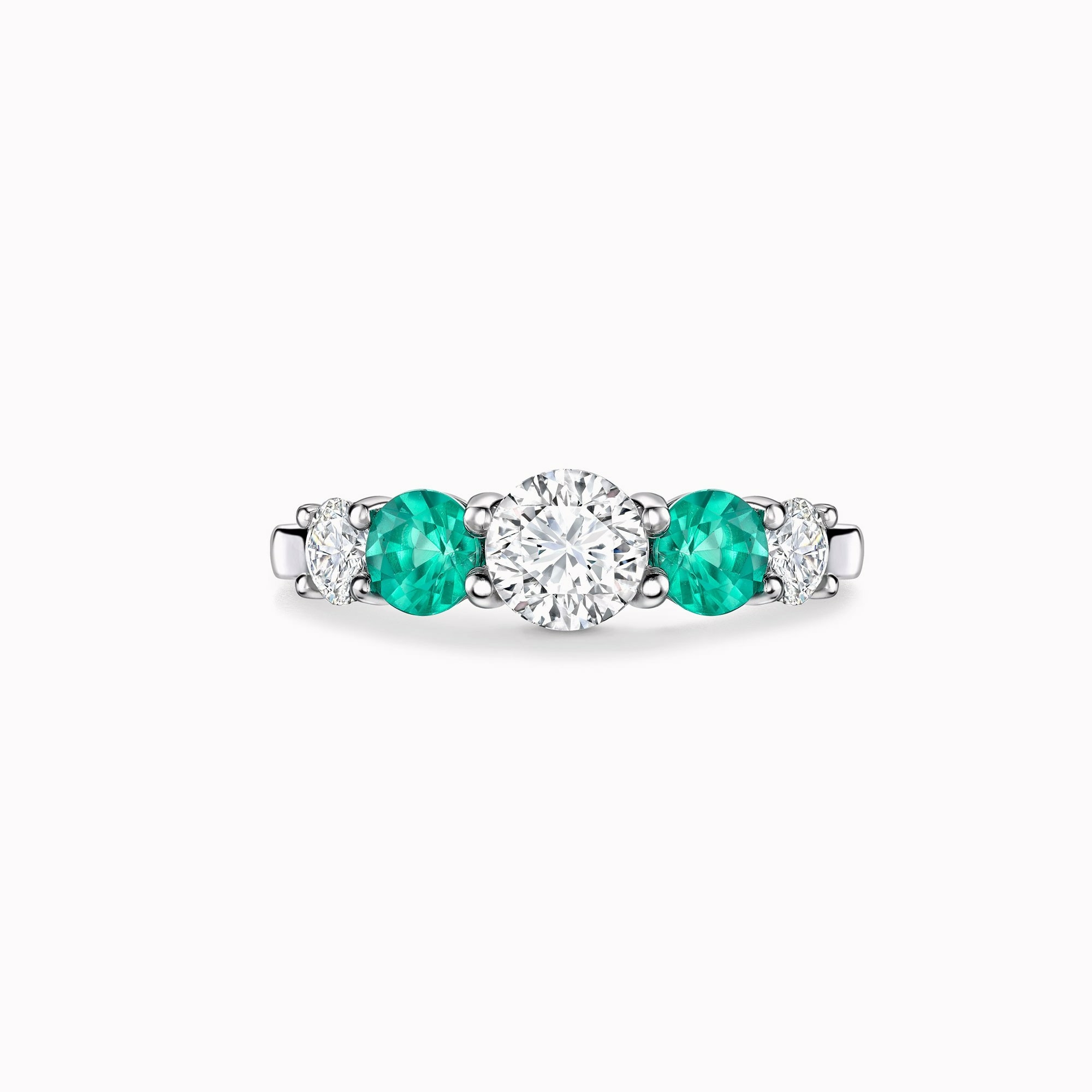 Emerald and diamond ring