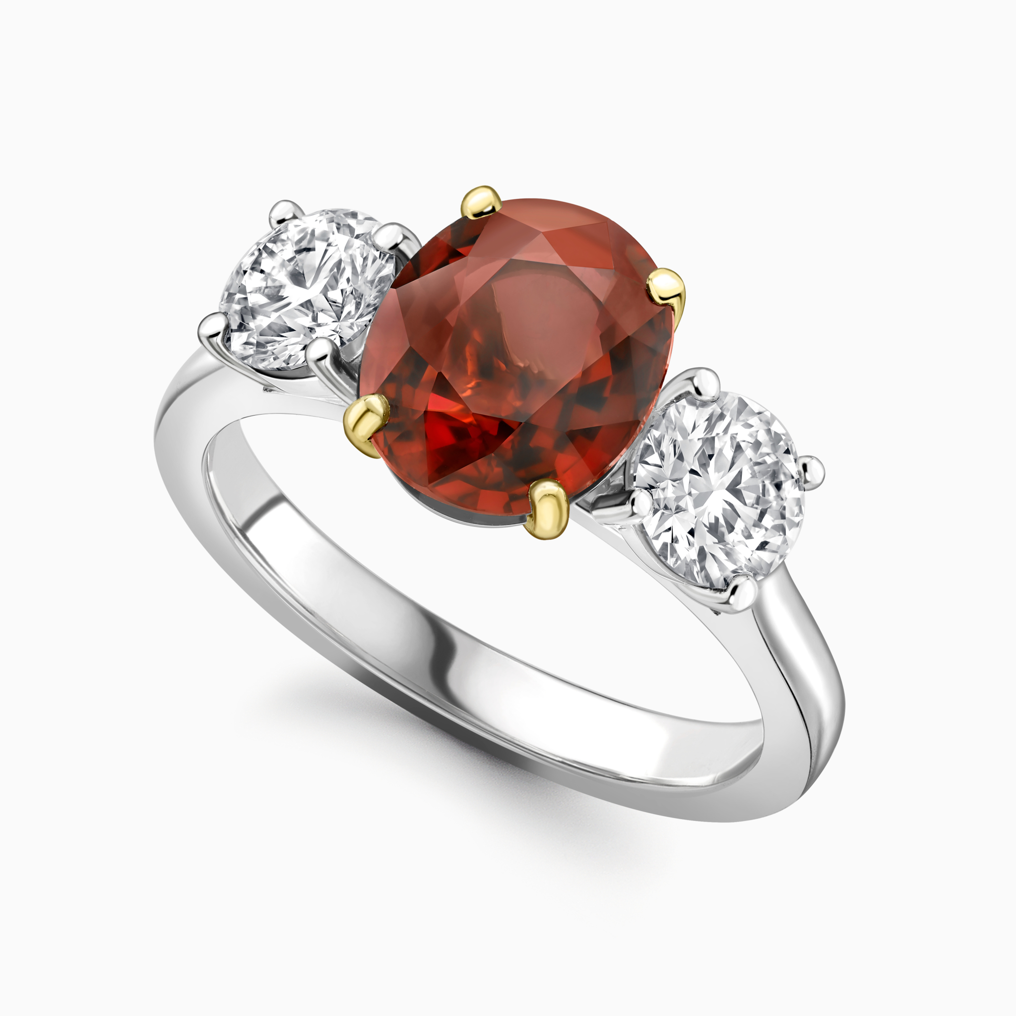 Ruby and diamond trilogy ring A
