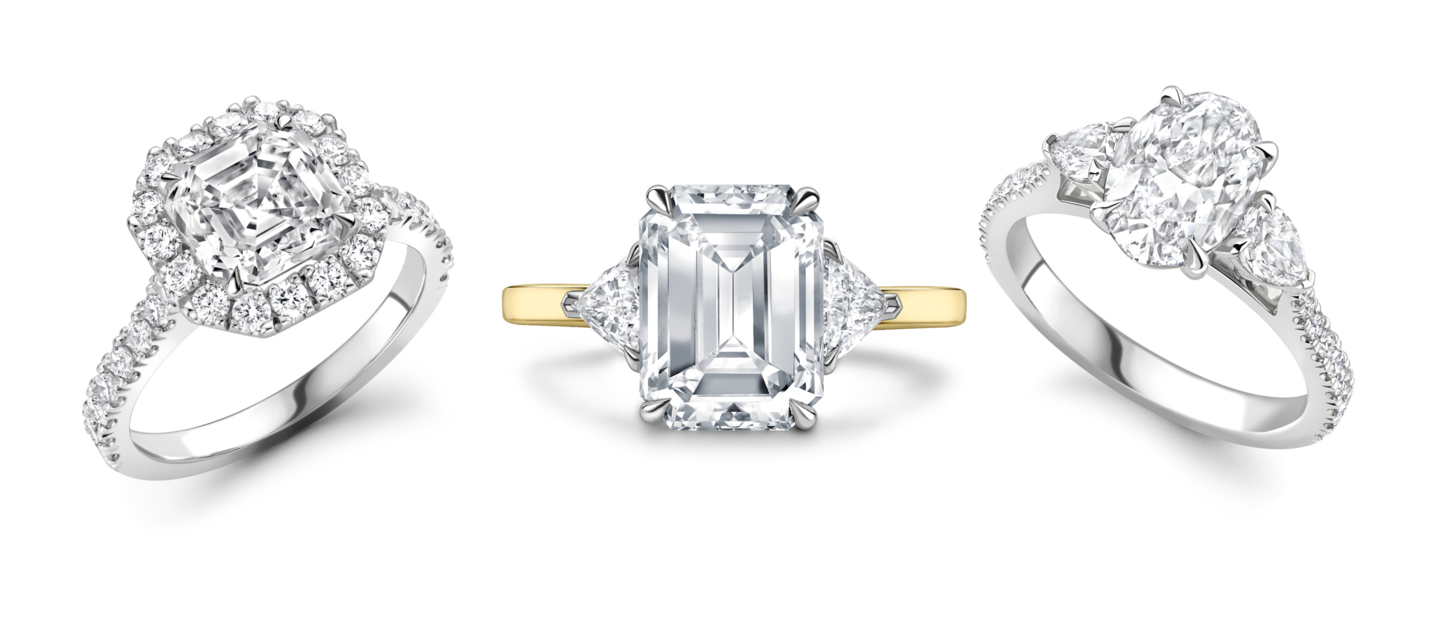 Ascher Cut Emerald Cut Oval Cut