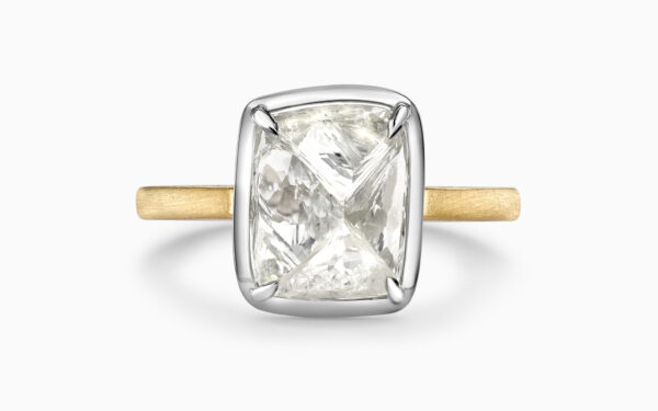 Rough diamond ring centre stone