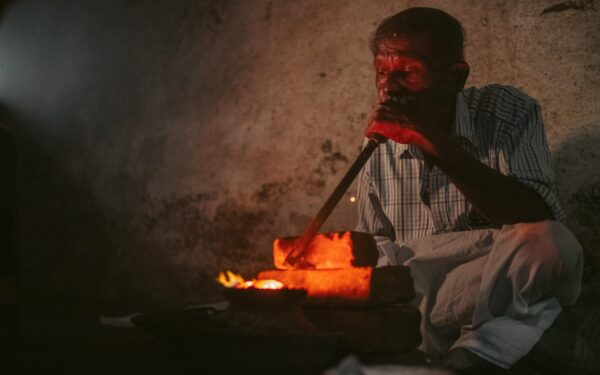 Blackacre Heating sapphires in Sri Lanka