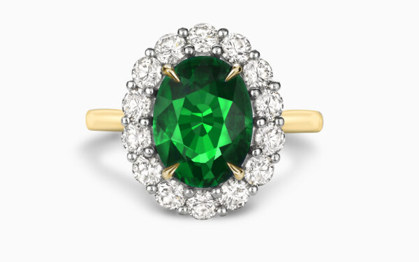 Tsavorite engagement ring 2