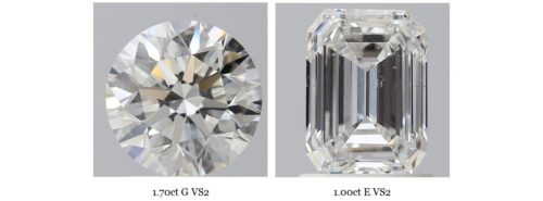 Round brilliant vs Emerald cut VS clarity 2