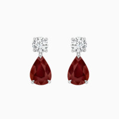 Diamond and Ruby Earings Front Website