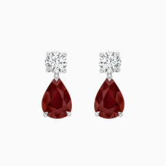Diamond and Ruby Earings Front Website