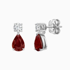 Diamond and Ruby Earings Perspective with post Website