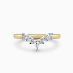Curved diamond wedding ring - Front - Website
