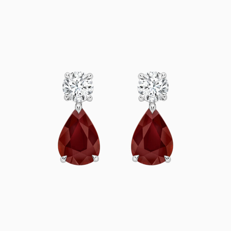 Diamond and Ruby Earings Front Website