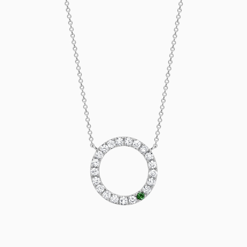 Diamond and Tsavorite Maxi Circle