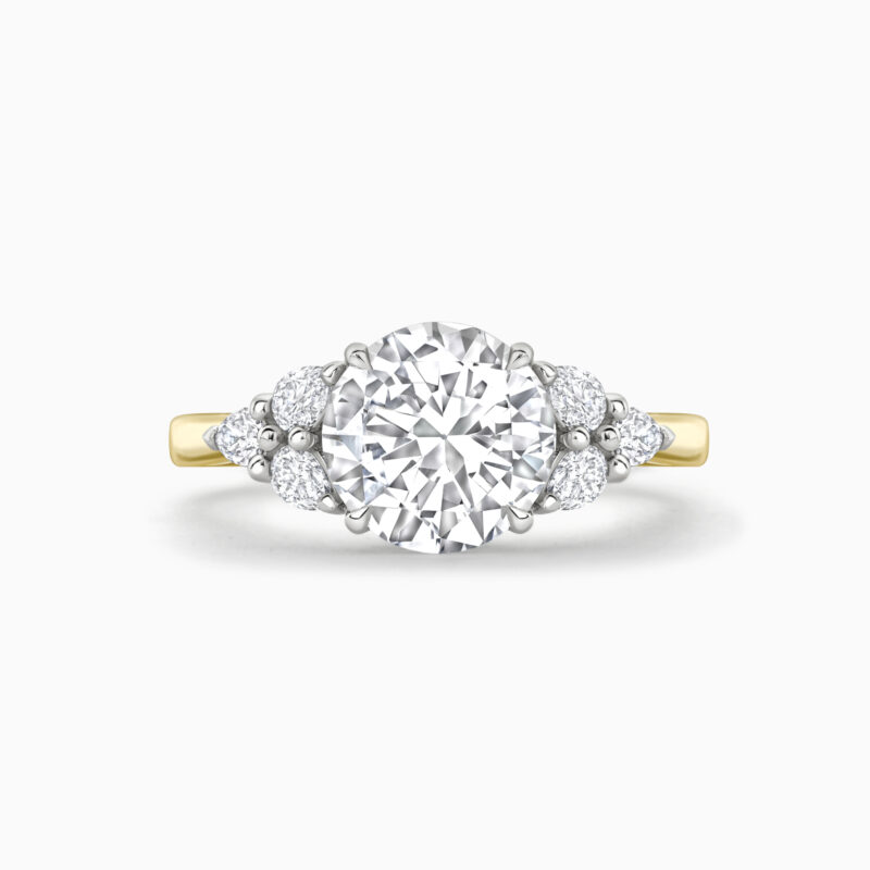 Brilliant cut diamond cluster centre stone