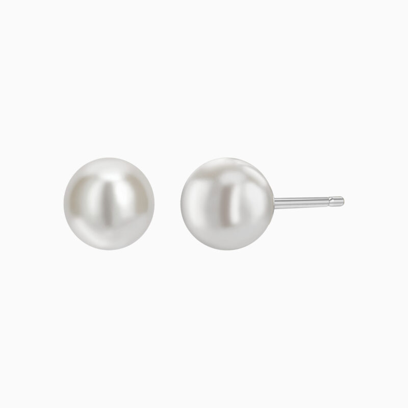 Pearl stud earrings