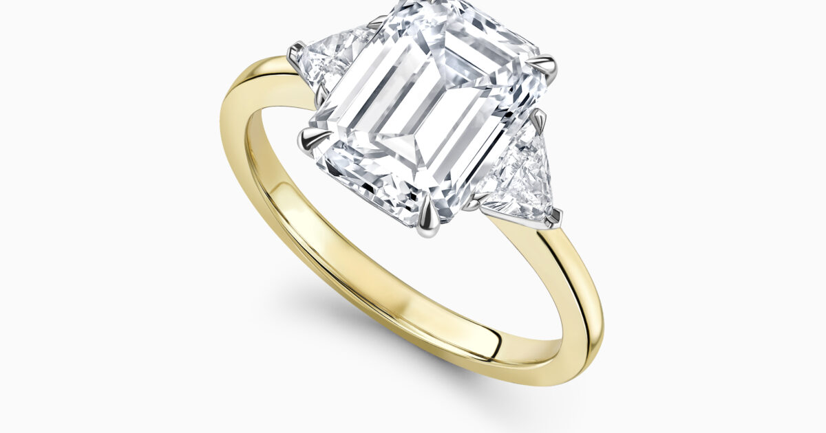 Windemere 4.0ct Emerald cut diamond ring Blackacre London