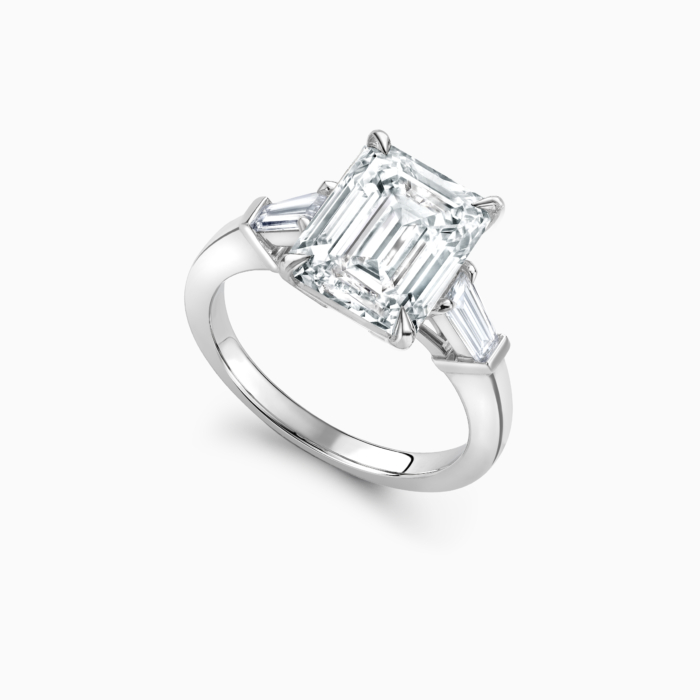 Windemere 4.0ct Emerald cut diamond ring Blackacre London