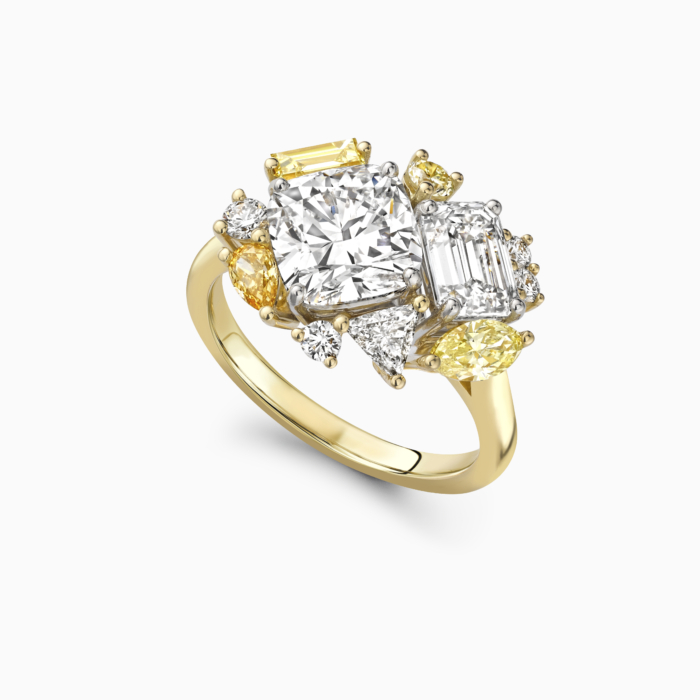 Sardinia A unique asymmetrical engagement ring Blackacre